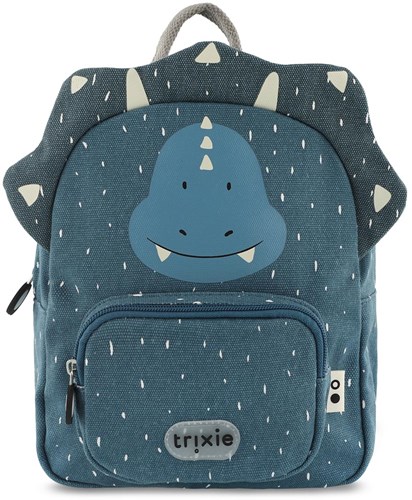 Trixie Rucksack - wasserdichter Schulranzen - Mr. Triceratops - Dino - Blau