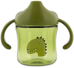 Trixie Trinklerntasse mit Griffen - Mr. Dino - Auslaufsicher - Tritan - Spülmaschinenfest