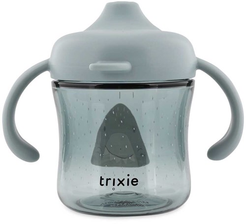 Trixie Trinklerntasse mit Griffen - Mr. Shark - Auslaufsicher & Tritan-3