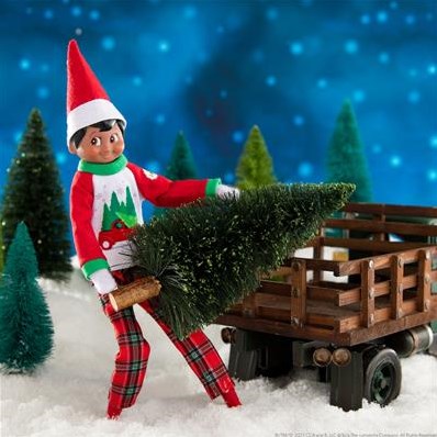 ELF ON THE SHELF Der Elf im Regal – Pyjamas mit Bäumen und Bauernhof-3