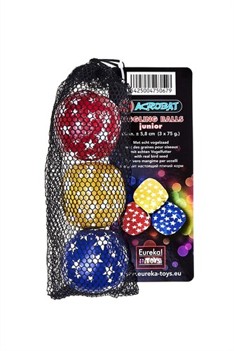 Eureka Jonglierbälle Spielzeug Set Junior - Acrobat 3 Stück 80g blau rot gelb-3