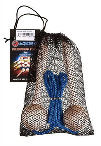 Acrobat 515838 Springseil, verstellbar, 5 m, blau-2
