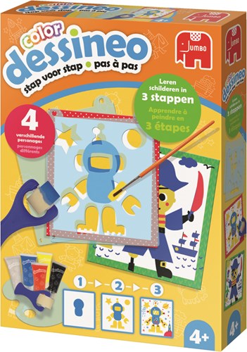 Jumbo Dessineo Color schilderen met sjablonen - Personages