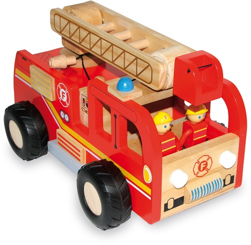Small Foot Holz-Feuerwehrauto - Spielzeug LKW mit Figuren-3