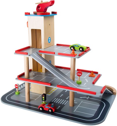 Small Foot Holzparkhaus - Spielzeug mit Zubehör und Autos-3