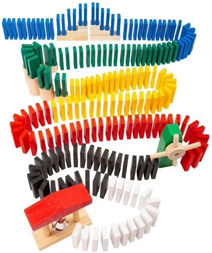 Small Foot Holz Domino Rallye - 490-teiliges Dominospiel für Kinder-3