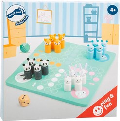 Small Foot - Holz Ludo Spiel Tiere für Kinder, Gesellschaftsspiel