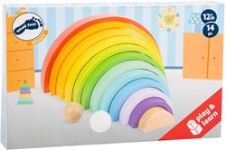 Small Foot  -  Houten Bouwblokken Regenboog XL, 14dlg.