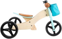 Small Foot Holz-Dreirad und Laufrad 2in1 türkis - Trainingsfahrrad-2