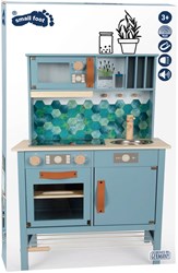 Small Foot  -  Houten Kinderkeuken Blauw, 7dlg.
