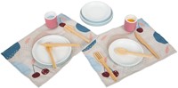 Small Foot Holz Besteckset Spielzeug Geschirr mit Platzsets 18-teilig-3
