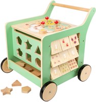 Holz Baby Walker Lauflernwagen Aktivitätszentrum - FSC Holz - Mehrfarbig