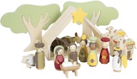 Small Foot Holz Weihnachtskrippe Spielset - Krippenfiguren Kinder Dekoration
