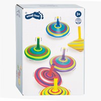 Small Foot Holz Kreisel Set - buntes Spielzeug 6 Stück
