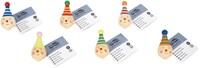 Small Foot Holz Kreisel Clown - buntes Motorikspielzeug, 6 Stück