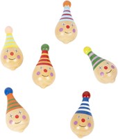 Small Foot Holz Kreisel Clown - buntes Motorikspielzeug, 6 Stück-2