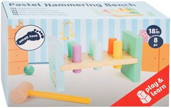 Small Foot Holz Hammerbank Pastell - pädagogisches Spielzeug 8-teilig