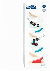 Small Foot Holz Autobahn Turm - bunte Rennbahn Spielzeug für Kinder