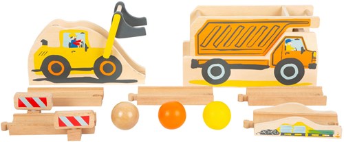 Small Foot Holz Kugelbahn Baustelle - pädagogisches Spielzeug für Kinder-2