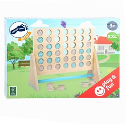Hölzernes Spiel Four in a Row XXL - klassisches Strategiespiel für Kinder