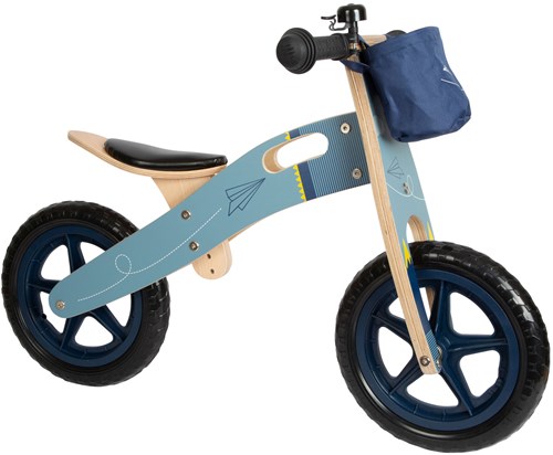 Small Foot Holz Laufrad blau Flugzeug - Balance Bike für Kinder
