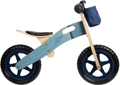 Small Foot Holz Laufrad blau Flugzeug - Balance Bike für Kinder-2