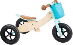 Small Foot Holz-Dreirad und Laufrad 2in1 Maxi türkis - Trainingsfahrrad