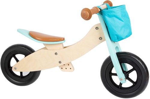 Small Foot Holz-Dreirad und Laufrad 2in1 Maxi türkis - Trainingsfahrrad-3