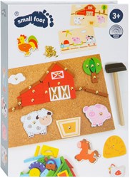 Small Foot Hämmerchenspiel Bauernhof - kreatives Holzspielzeug für Kinder