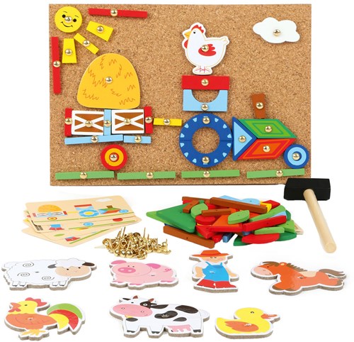 Small Foot Hämmerchenspiel Bauernhof - kreatives Holzspielzeug für Kinder-2