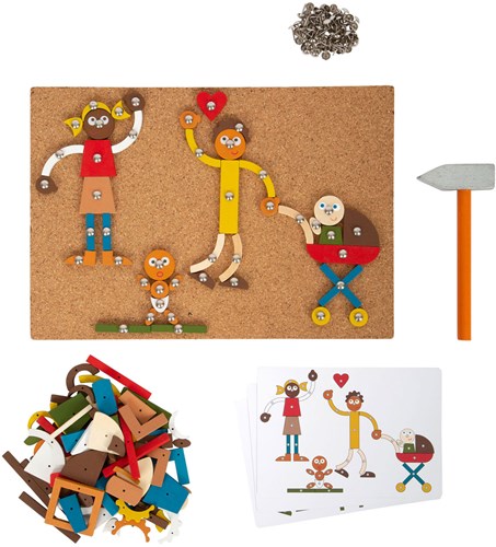 Small Foot Hämmerchenspiel Familie Haus Holzspielzeug kreativ-3