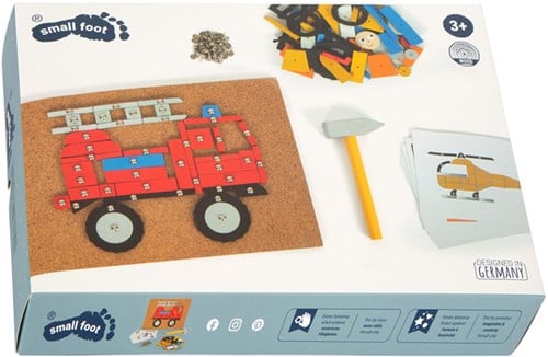 Small Foot Hammer-Spiel Fahrzeuge - kreatives Holzspielzeug Stadt