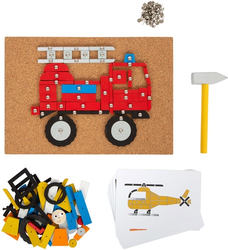 Small Foot Hammer-Spiel Fahrzeuge - kreatives Holzspielzeug Stadt-3