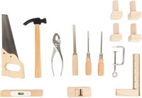 Small Foot - Holz Spielzeug Werkbank blau mit Zubehör für Kinder-3