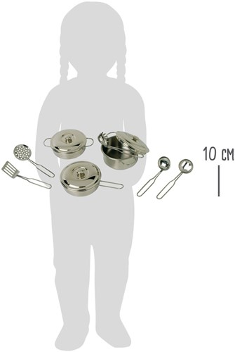 Small Foot Metall-Kochgeschirr Spielzeugküche 11-teilig für Kinder-3