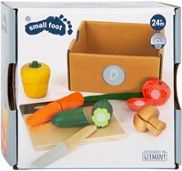 Small Foot Holz Gemüse Schneideset Spielküche - 13-teiliges Kinderspielzeug