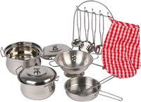 Small Foot Metall Kinder Kochgeschirr Set - Spielzeug Topfset 13-teilig-2