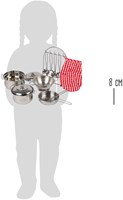 Small Foot Metall Kinder Kochgeschirr Set - Spielzeug Topfset 13-teilig-3