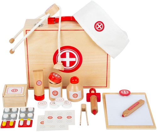 Small Foot Holz Arztkoffer - Spielzeug Arztset 23-teilig für Kinder-3