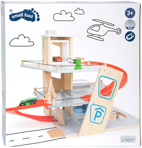 Small Foot Holzparkhaus mit Waschanlage - Spielzeuggarage