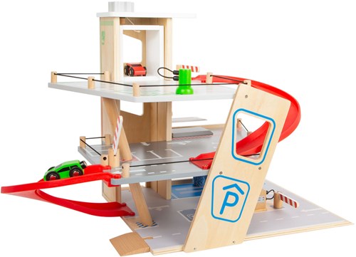 Small Foot Holzparkhaus mit Waschanlage - Spielzeuggarage-2