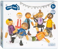 Small Foot Holzpuppenfamilie biegsam mit Baby - Puppenhaus Spielzeug
