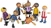 Small Foot Holzpuppenfamilie biegsam mit Baby - Puppenhaus Spielzeug-3