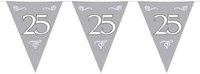 Folat Girlande Jubiläum 25 Jahre silber Kunststoff 10 Meter