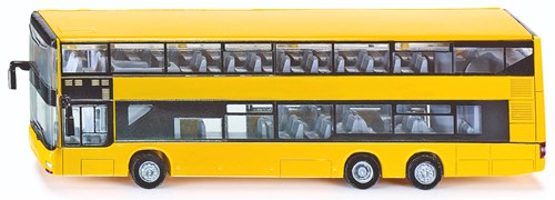 Siku MAN Doppeldeckerbus Spielzeugmodell 1:87 gelb mit Gummibereifung