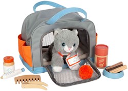 Small Foot Kuschelkatze - Plüschtier mit Tragetasche und Pflegeset