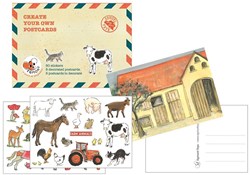 Egmont Toys Bastelpackung 10 Postkarten mit Aufkleber