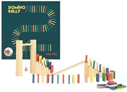 Egmont Toys Domino Rally - klassisches Kinderspiel 200-teilig Holzset