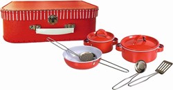 Egmont Toys Pfannenset im Etui rot 9-teilig 29x20x9 cm