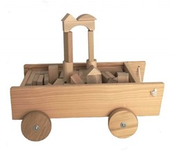Egmont Toys Blockwagen aus Holz 41x21x14 cm